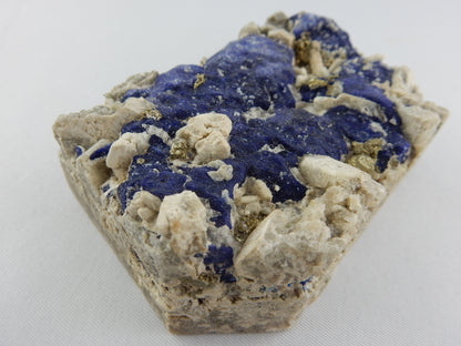 Lapis - Lazurite raw, Pyrite on Calcite