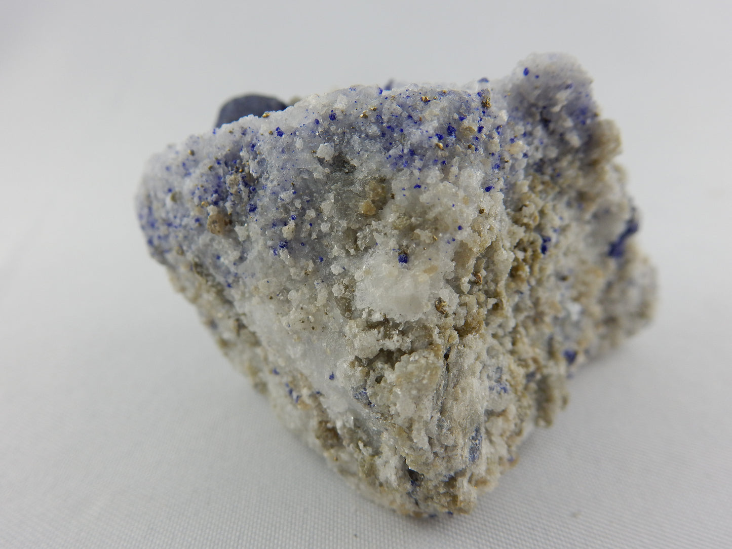 Lapis - Lazurite, Crystal on Calcite