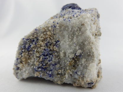 Lapis - Lazurite, Crystal on Calcite