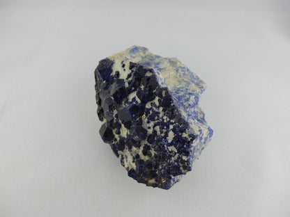 Lazurite on Calcite with Pyrite