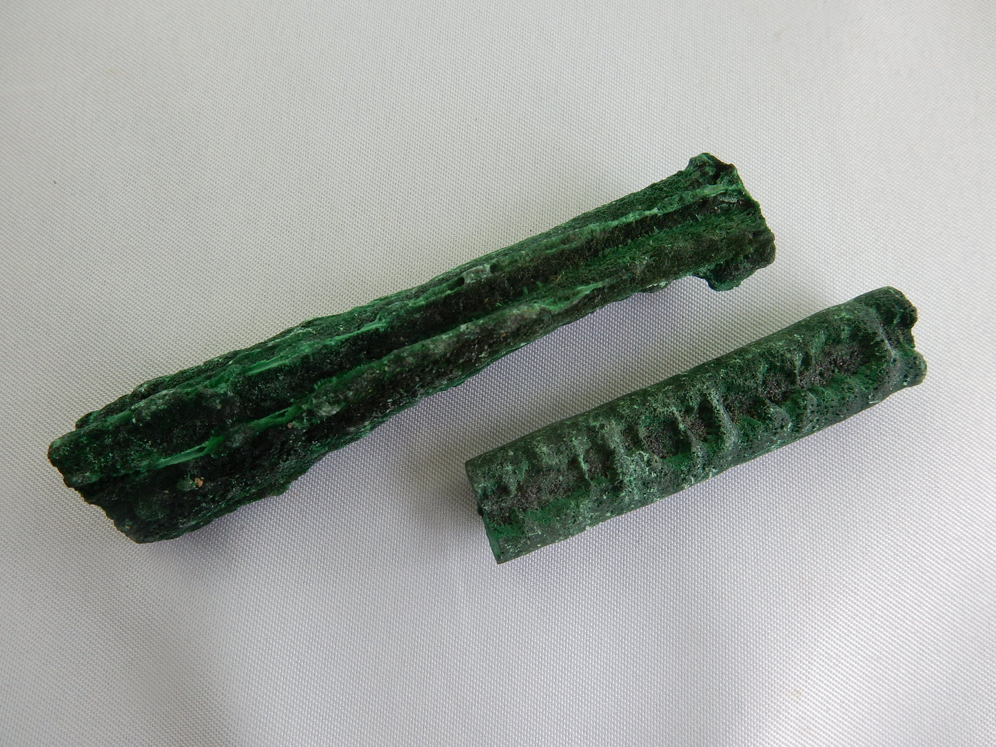 Deep green Malachite in typical stalactite formations