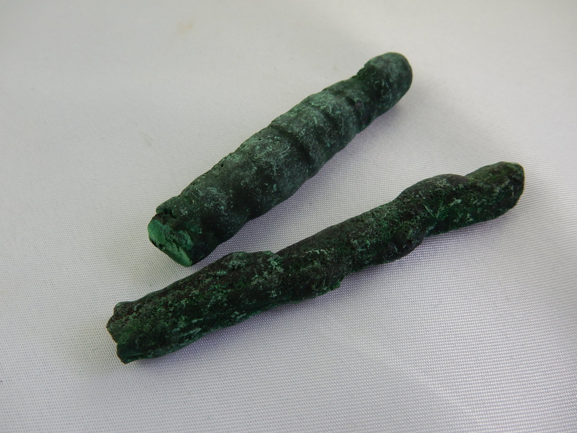 Deep green Malachite in typical stalactite formations