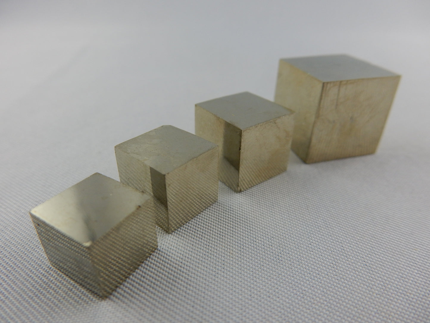 Natural Pyrite Cubes - Set of 4