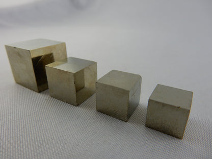 Natural Pyrite Cubes - Set of 4
