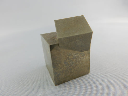amazing totally natural "Nature's Scupture" of small Pyrite cube merged into a larger cube - only Navajun