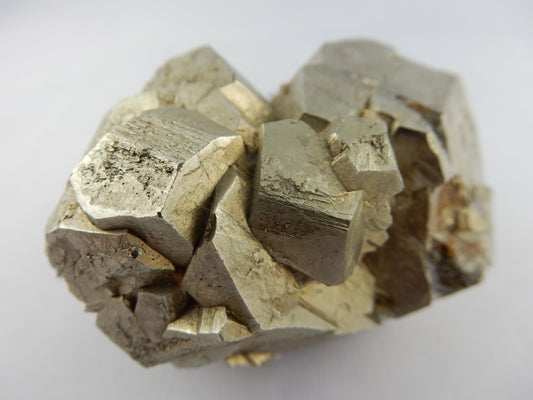 big shiny cluster of dodecahedrons of Pyrite - classic material from Peru