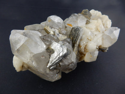 Quartz - DT Tabbys with Muscovite on Feldspar
