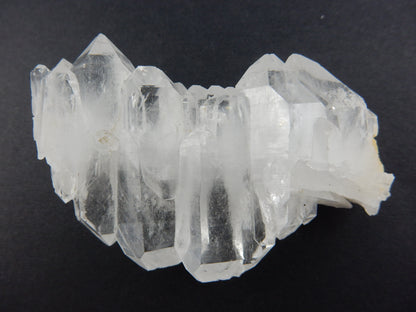 gemmy outstanding specimen of classic Faden Quartz - string of multiple double terminated tabbys strung along the faden line