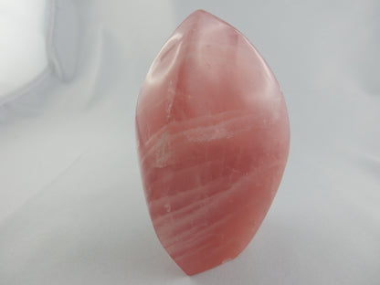 Rose Quartz freeform - deep pink finest quality/colour ever seen - gemmy smooth "flame" twist polish - the stone of love and compassion