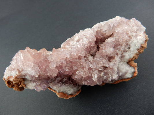 beautiful "pink amethyst" partial gemmy geode