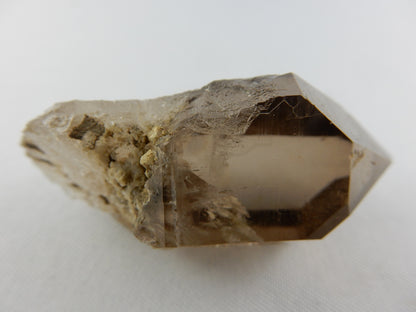 classic smokey quartz - gemmy water clear - some of the clearest quartz on the planet (Switzerland) - perfect termination