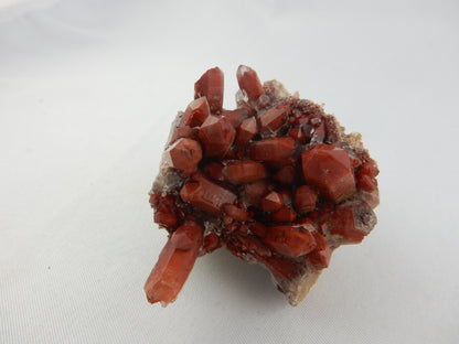 Gemmy red phantom "hematoid" quartz from unique location