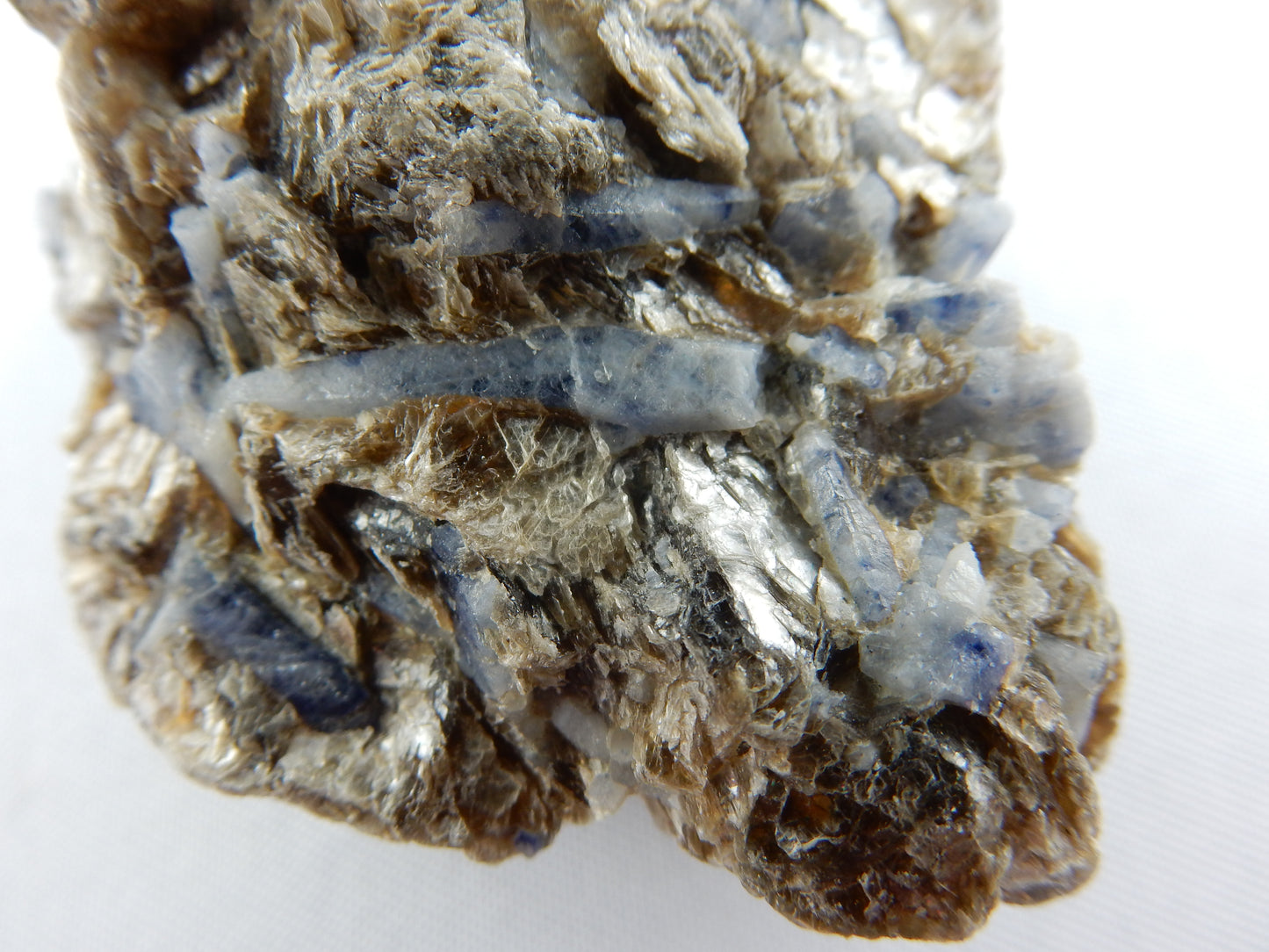 Blue Sapphire on Muscovite