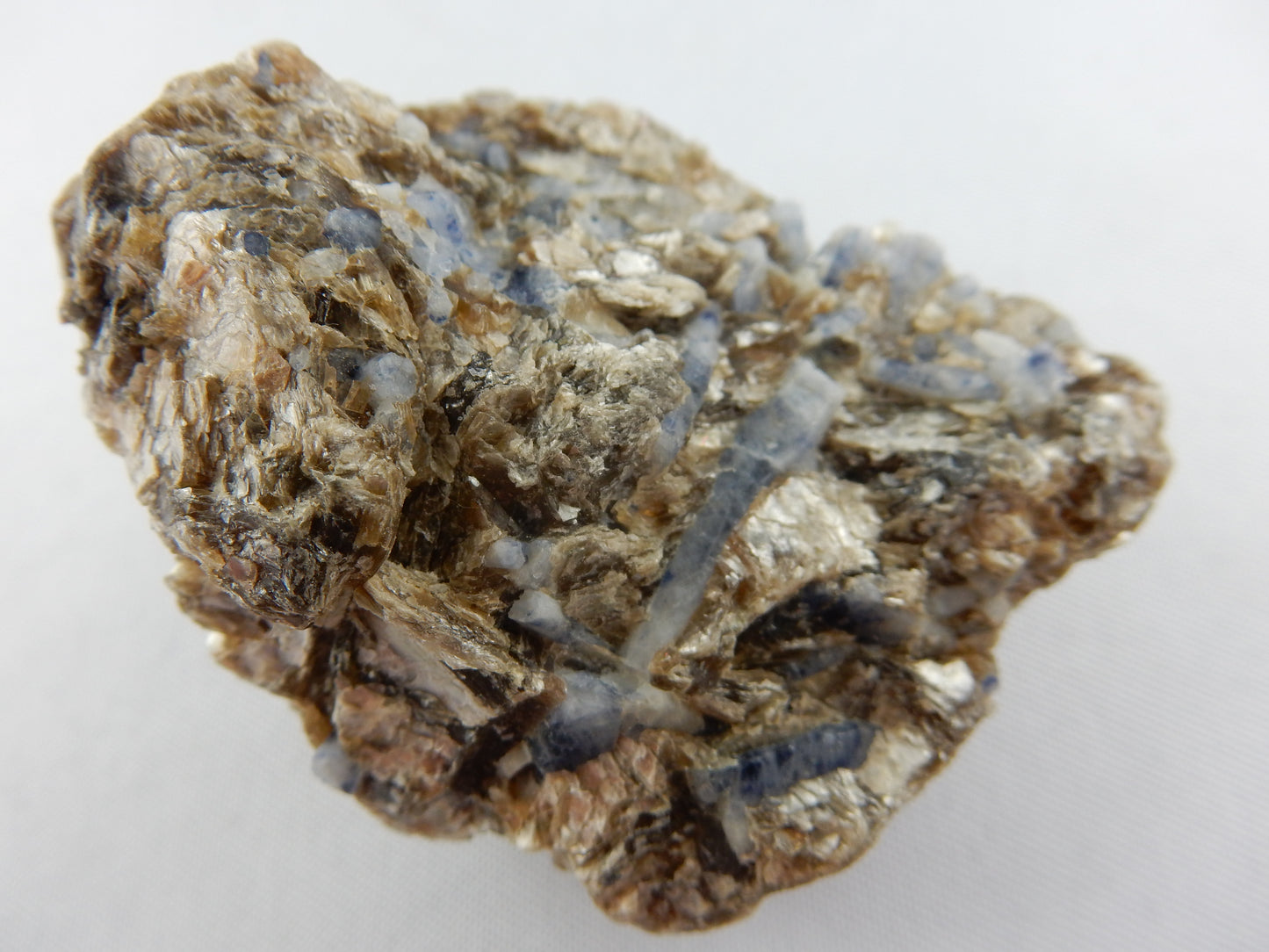 Blue Sapphire on Muscovite