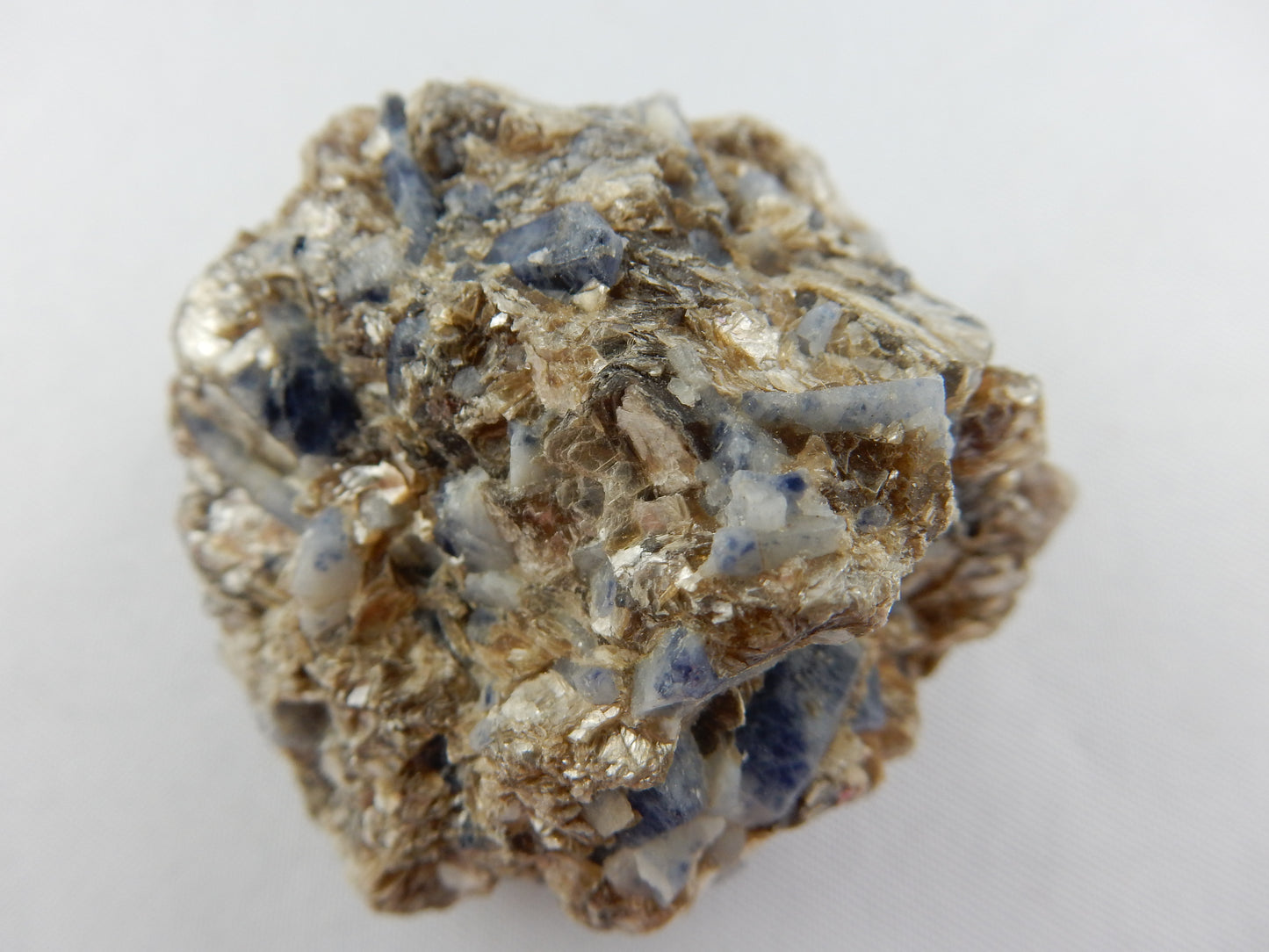 Blue Sapphire on Muscovite