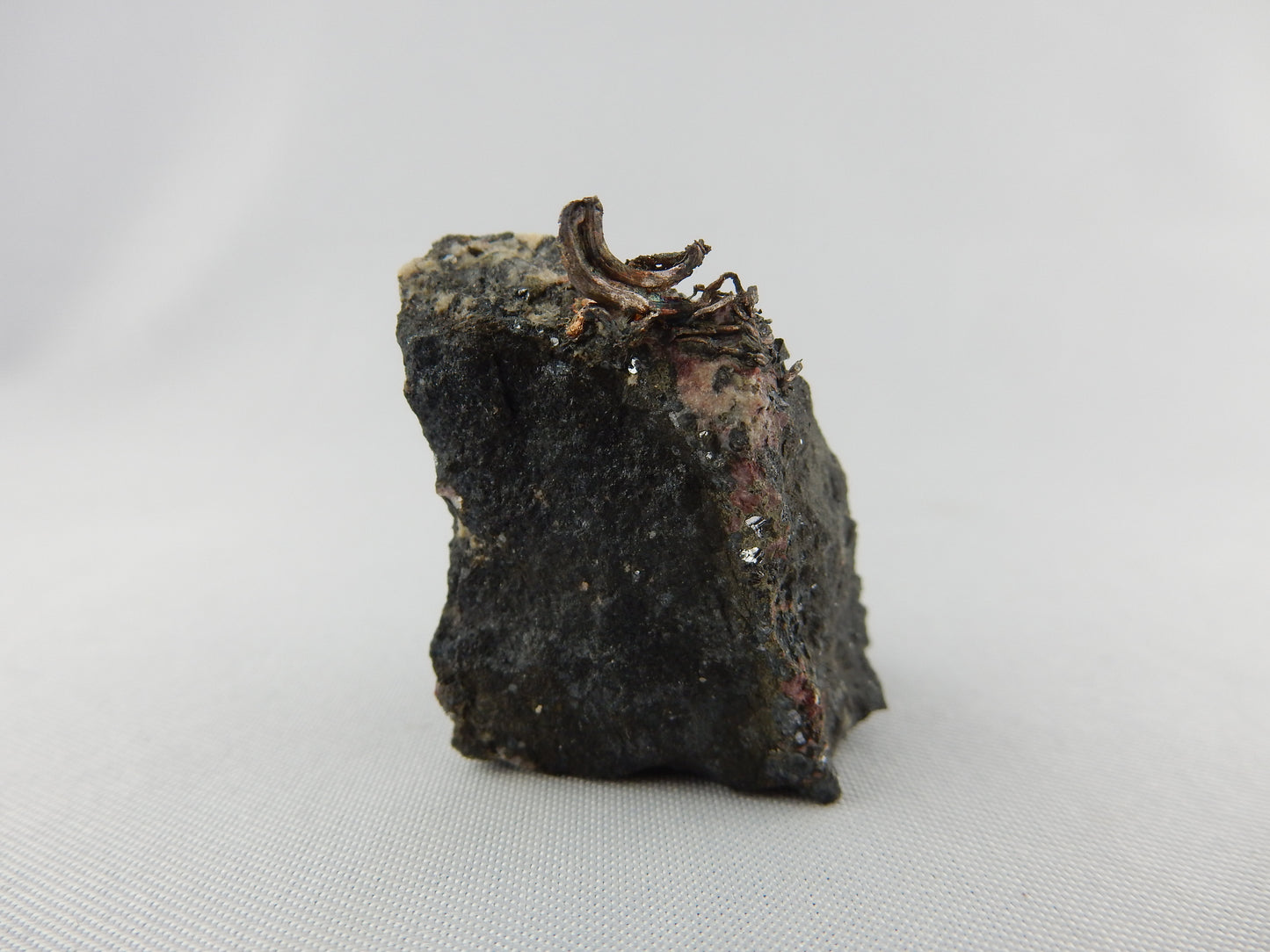 Iridescent branching Native Silver crystal on matrix - great specimen from classic locality!