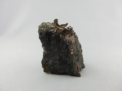 Iridescent branching Native Silver crystal on matrix - great specimen from classic locality!