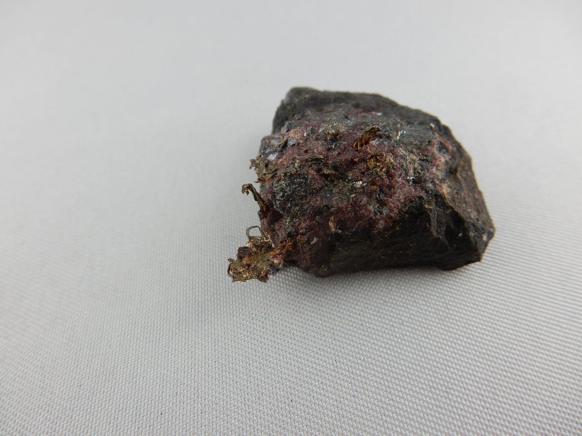 Iridescent branching Native Silver crystal on matrix - great specimen from classic locality!