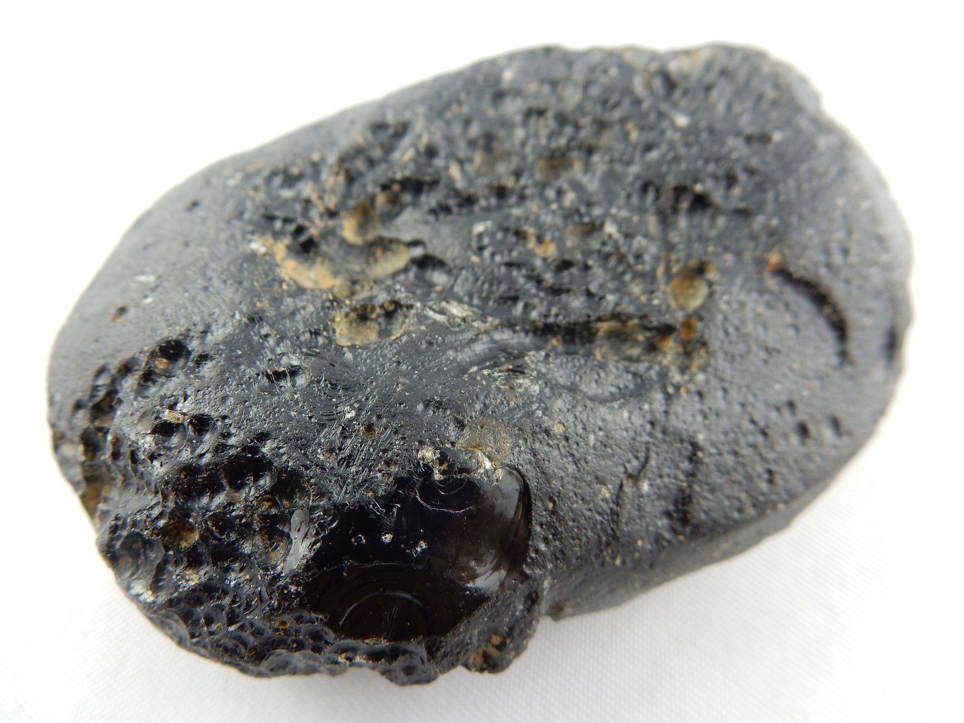 "Indochine" classic tektite from huge strewn-field Thailand-Asia - big oval "spacey look"