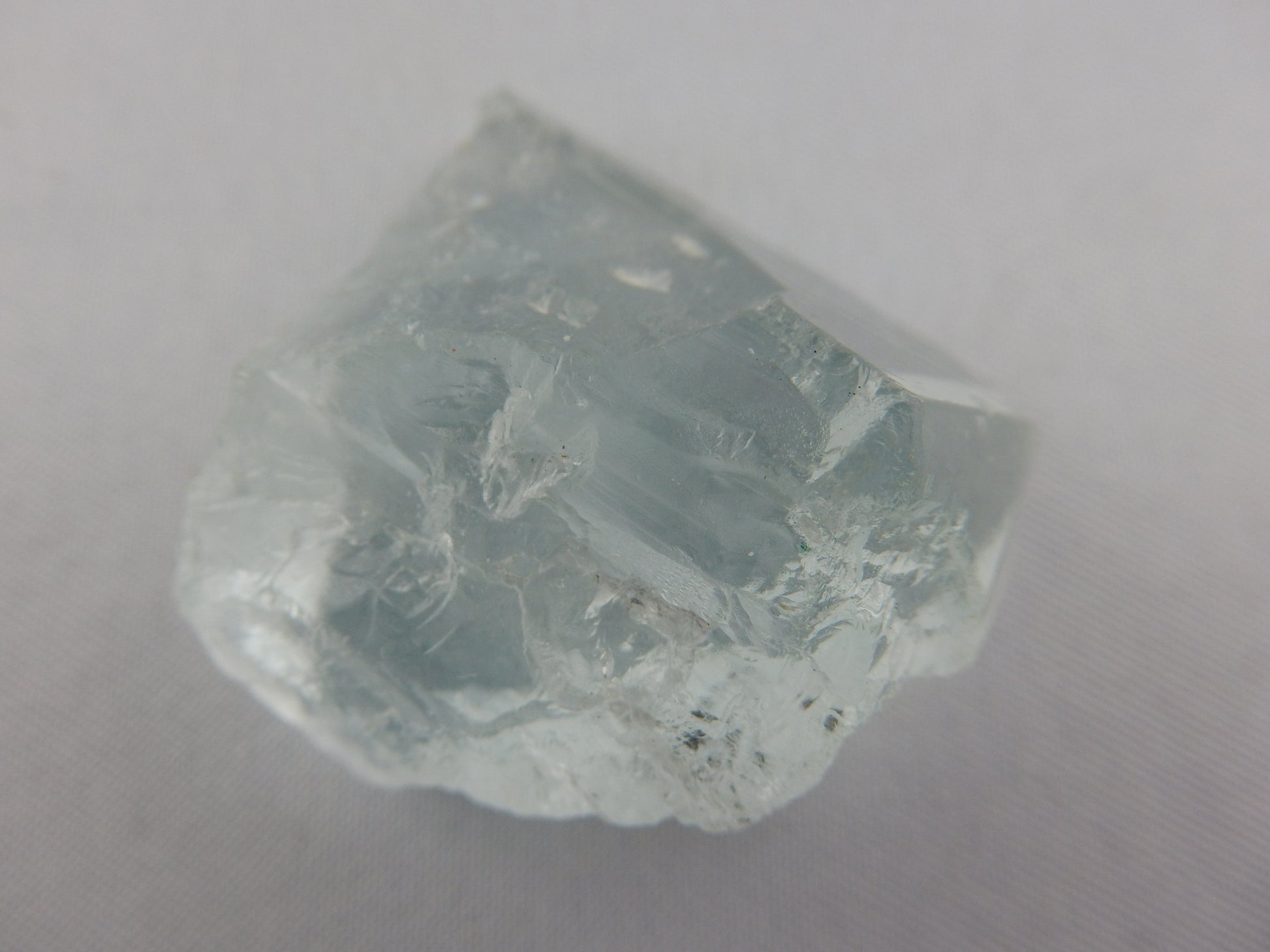 Topaz - gorgeous gemmy facet-quality clear blue, unique multiple termination faces. "floater" with healed faces