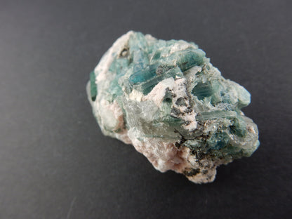 Tourmaline - blue "Indicolite" Cluster on Quartz