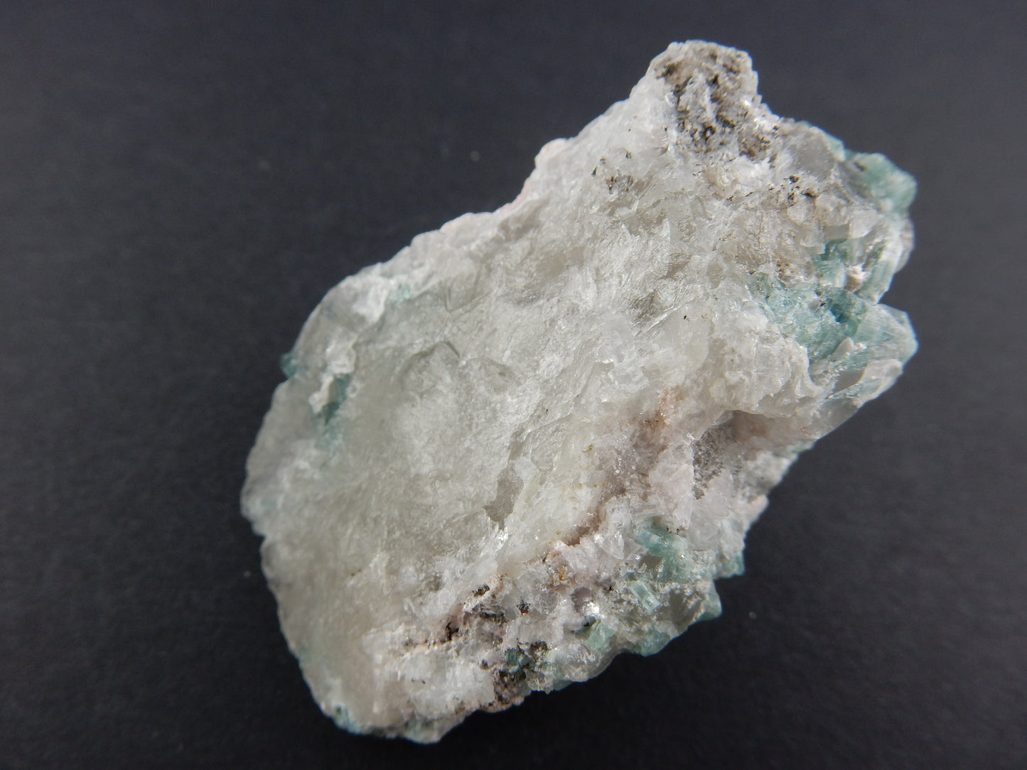 Tourmaline - blue "Indicolite" Cluster on Quartz