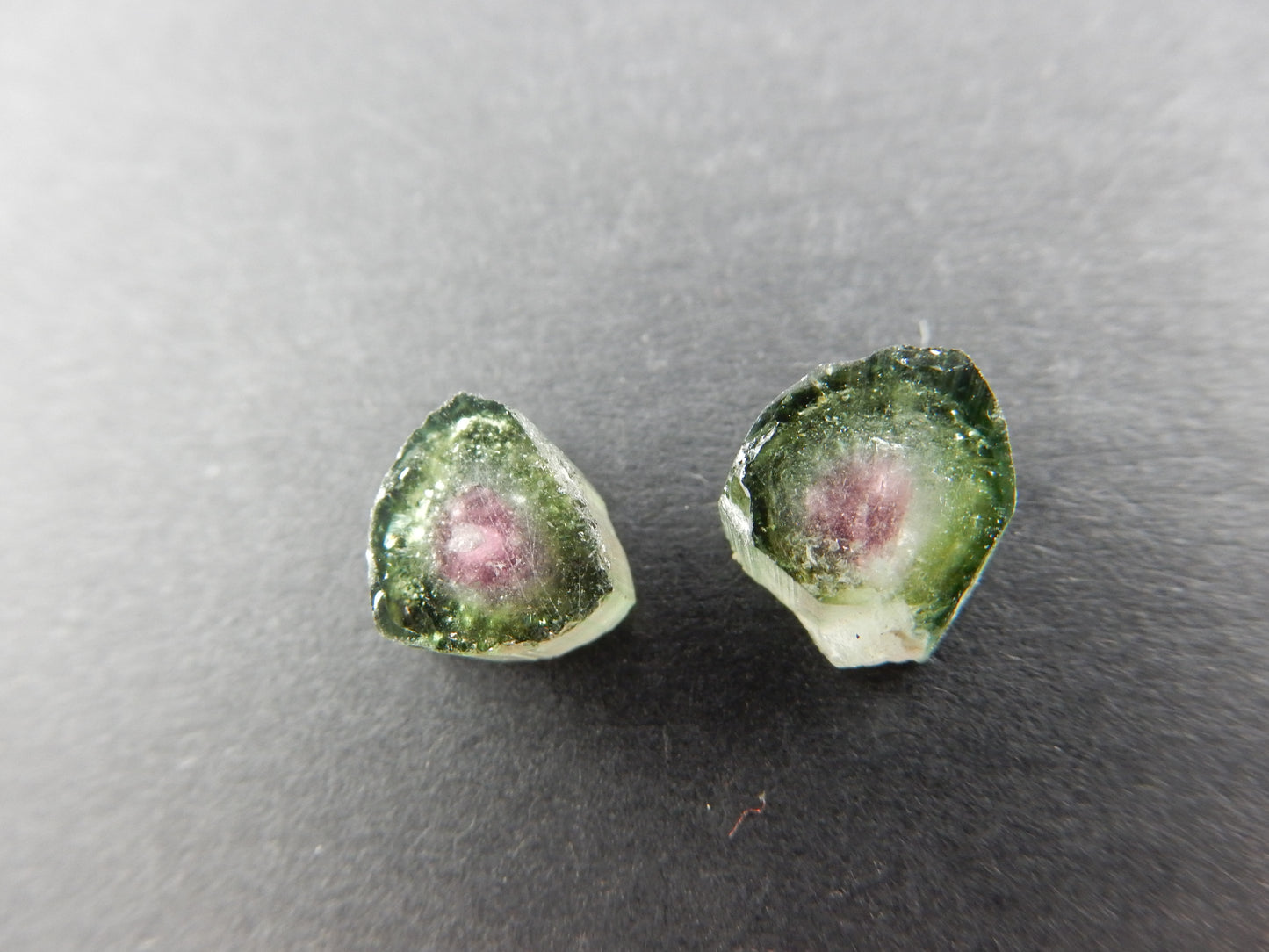 Watermelon Tourmaline Slices Lot (2 pcs)