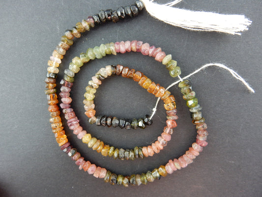 amazing nature's art! - watermelon tourmalinefaceted beads - intense colour - perfect for jewerly - all natural