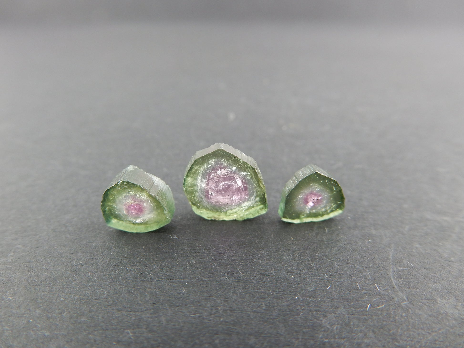 amazing nature's art! - watermelon tourmaline tri perfect for jewelery earrings and pendant - all natura