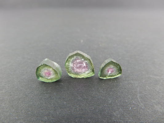 amazing nature's art! - watermelon tourmaline tri perfect for jewelery earrings and pendant - all natura