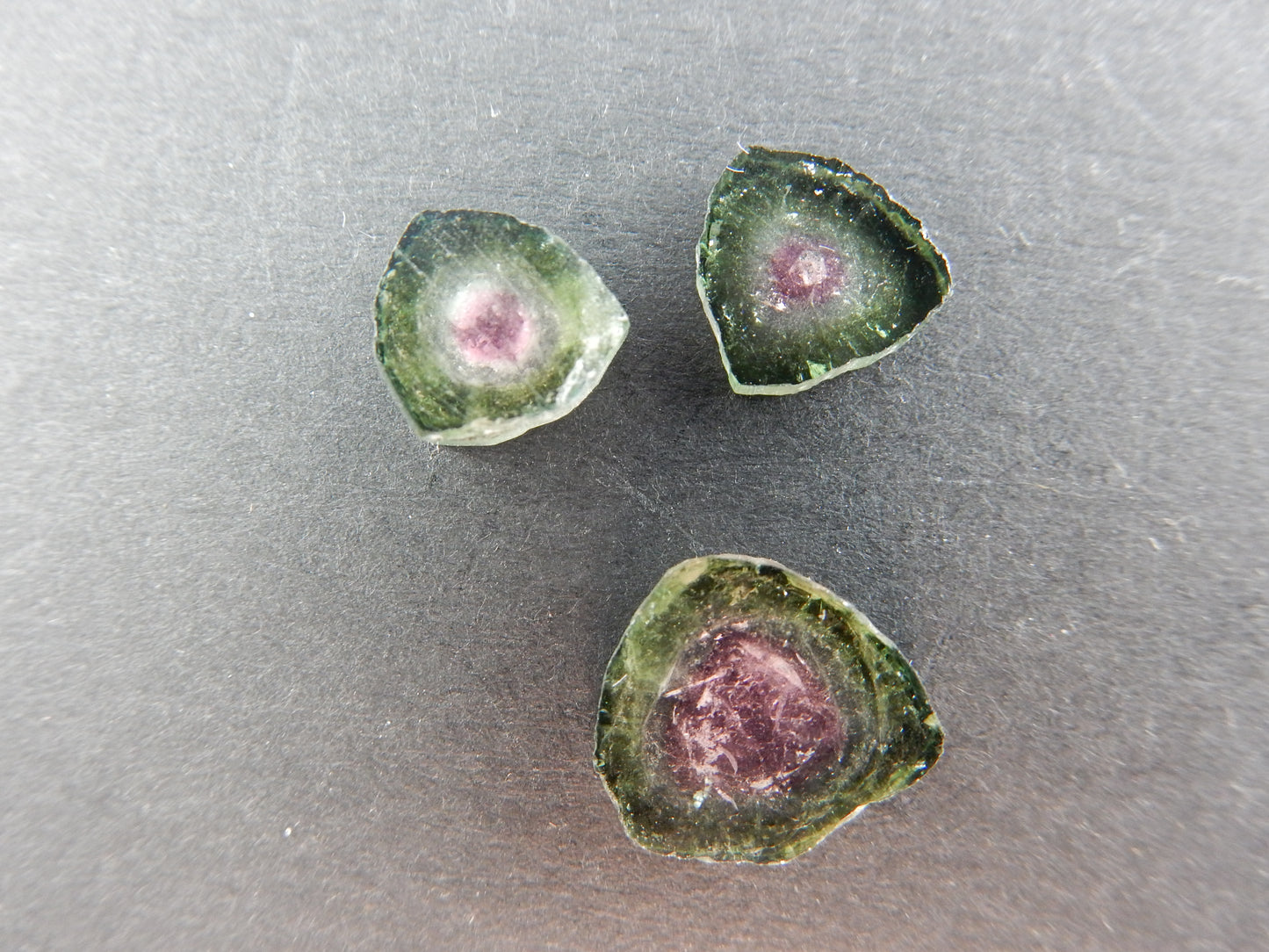 Watermelon Tourmaline Slices Lot (3 pcs)