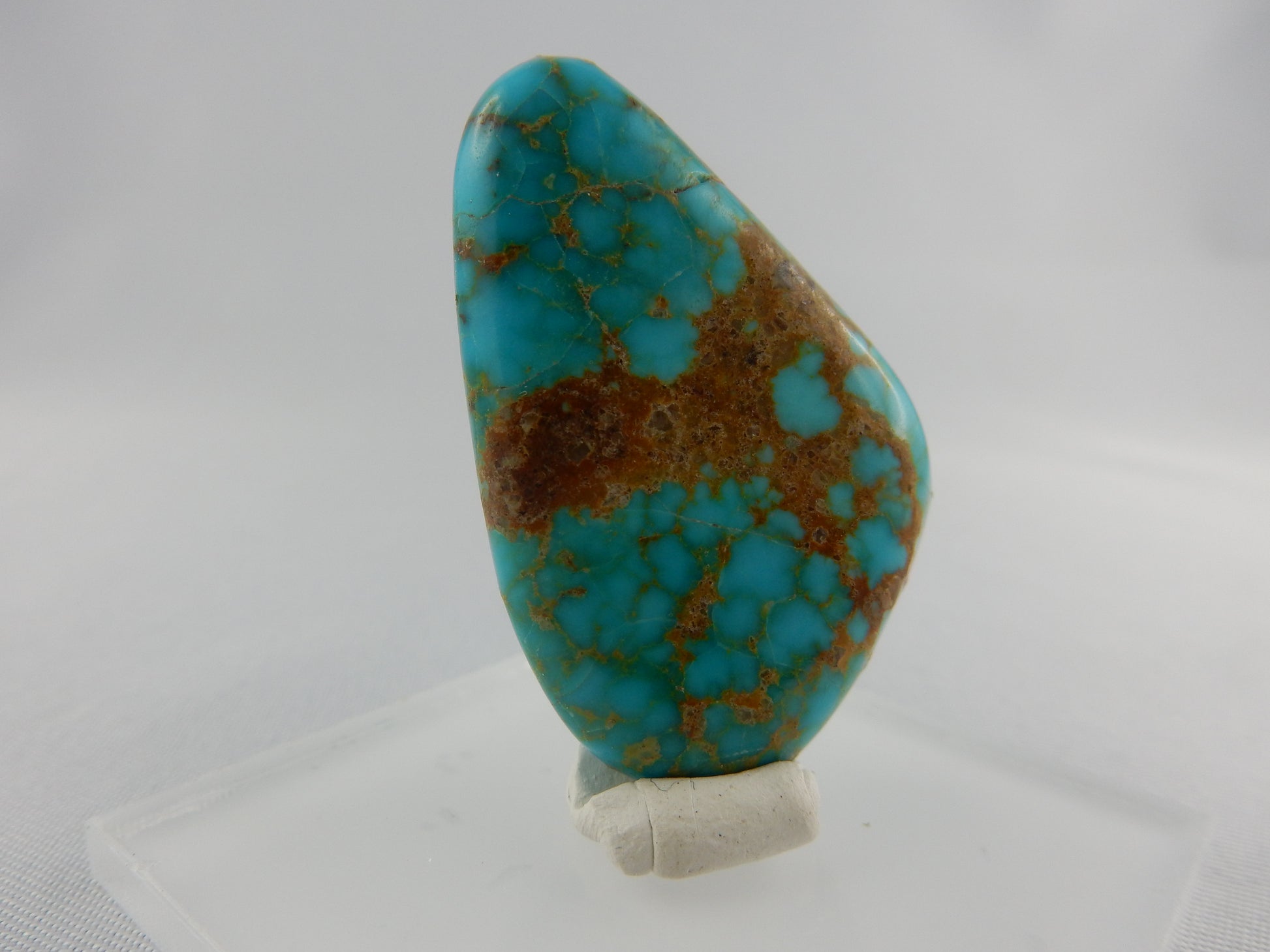 Turquoise - intense dark blue both sides polished - Blue Diamond Mine, Nevada
