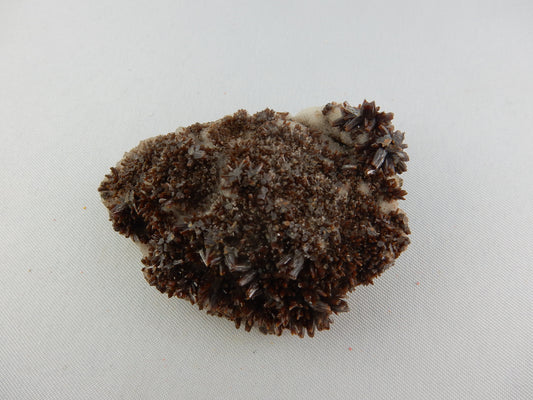 Rare variety of Vanadinite-Mimetite solution series - substitution of arsenic for vanadium - sparkly clusters on matrix