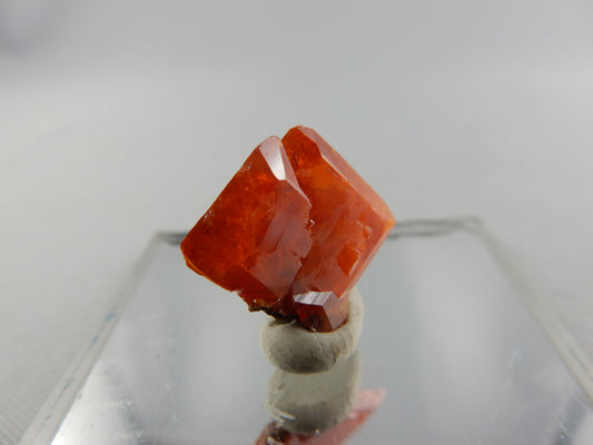 big perfect twinned blades of gemmy orange Wulfenite - from world-famous Red Cloud Mine Arizona - now closed