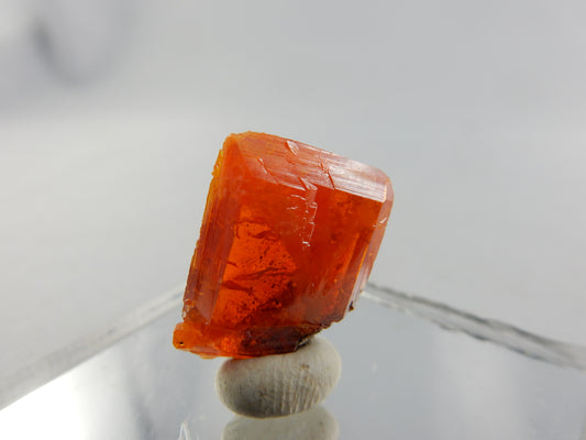 single perfect large blade of gemmy orange Wulfenite - from world-famous Red Cloud Mine Arizona - now closed