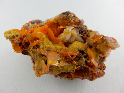 Wulfenite on Mimetite