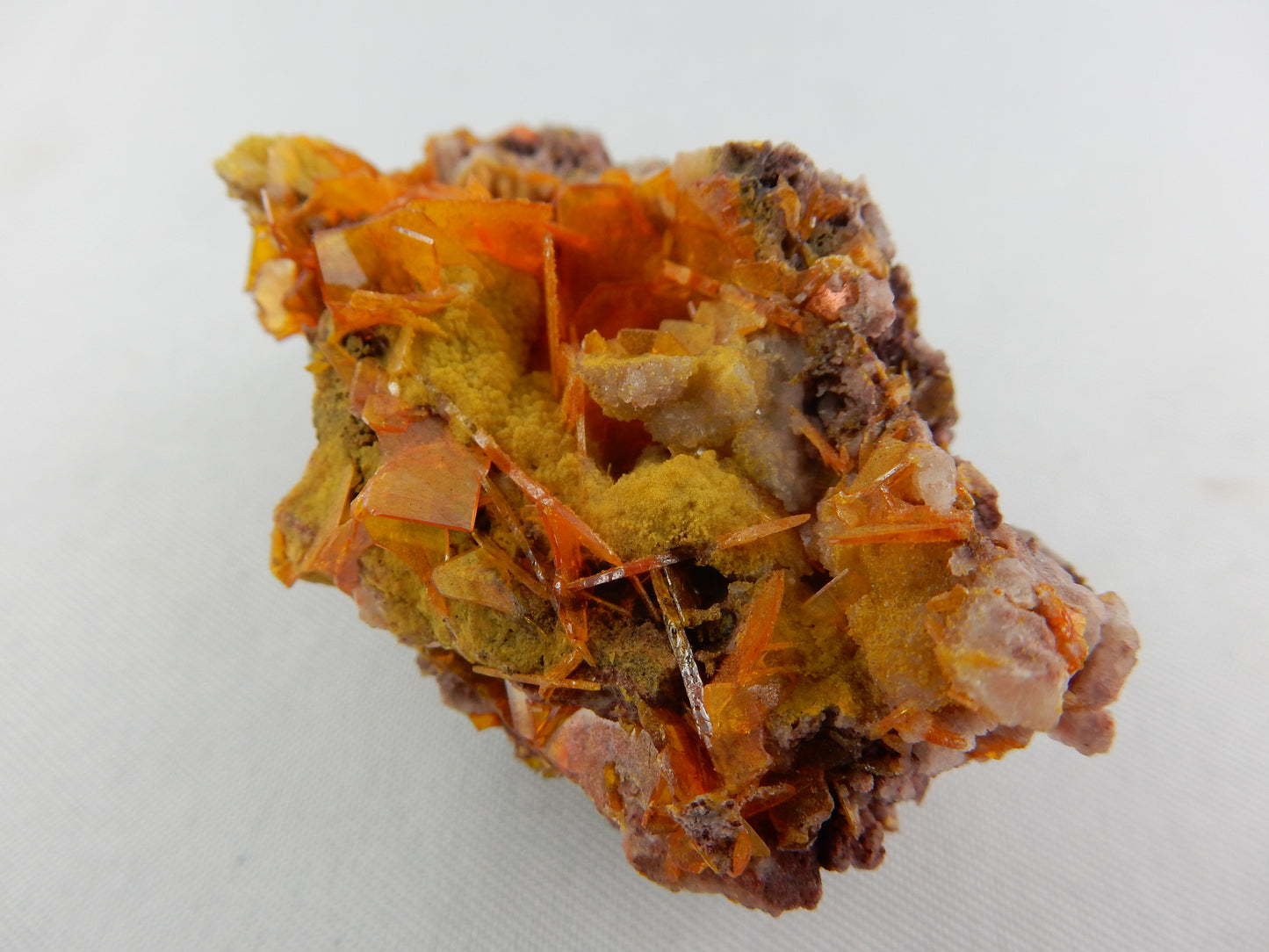Wulfenite on Mimetite